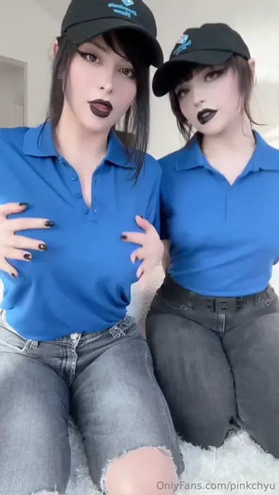 Goth Babes Pinkchyu & Queen Nephilim Strip And Stroke A Dildo