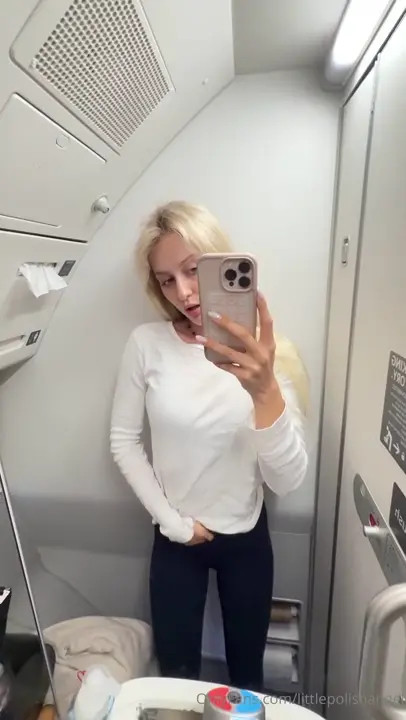 Lena Polanski Joins Mile High Club And Masturbates On Airplane Toilet