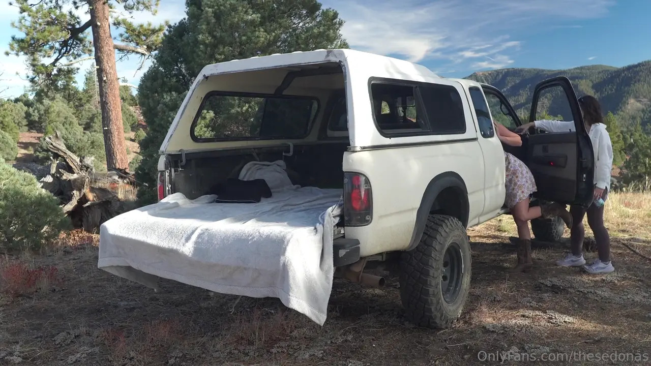Stella Sedona Gets Banged On The Truck Outdoors