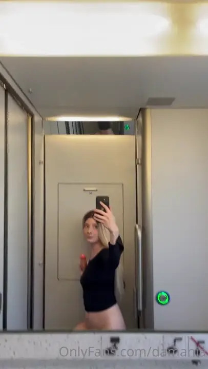 Damania Takes Her Dildo In The Train Bathroom