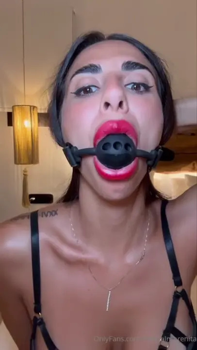 Therealmorenita Gets Horny With A Ball Gag On