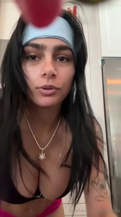 Mia Khalifa Seduces In Her Underwear With Her Tits Out