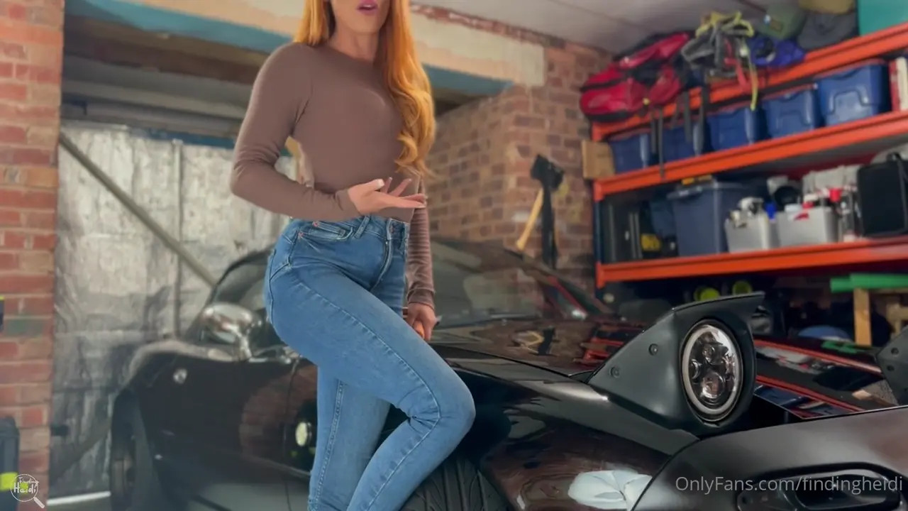 Finding Heidi Masturbating With A Dildo On Top Of A Car