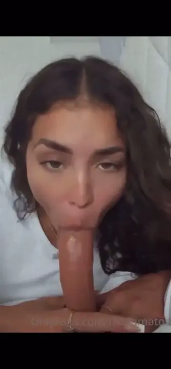 Thalia Matos Practices A Blowjob With A Dildo