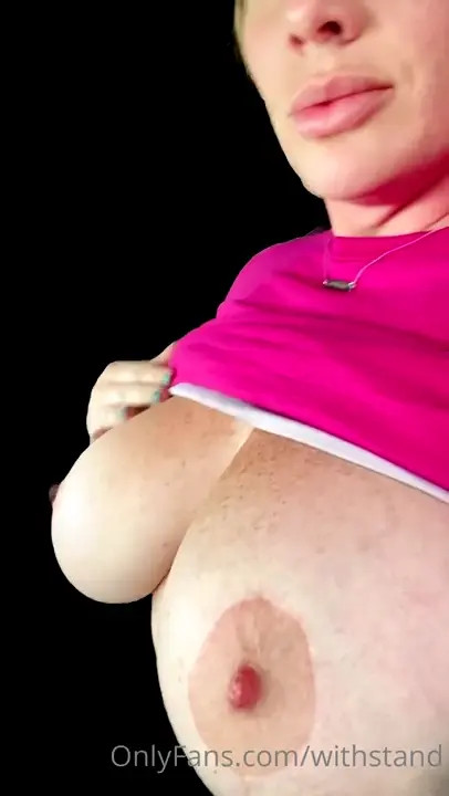 Withstand Grabs And Squeezes Her Huge Tits