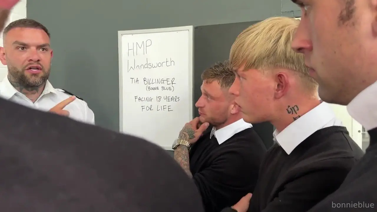 Bonnie Blue Gets Fucked In A Gang Bang By Some Guards