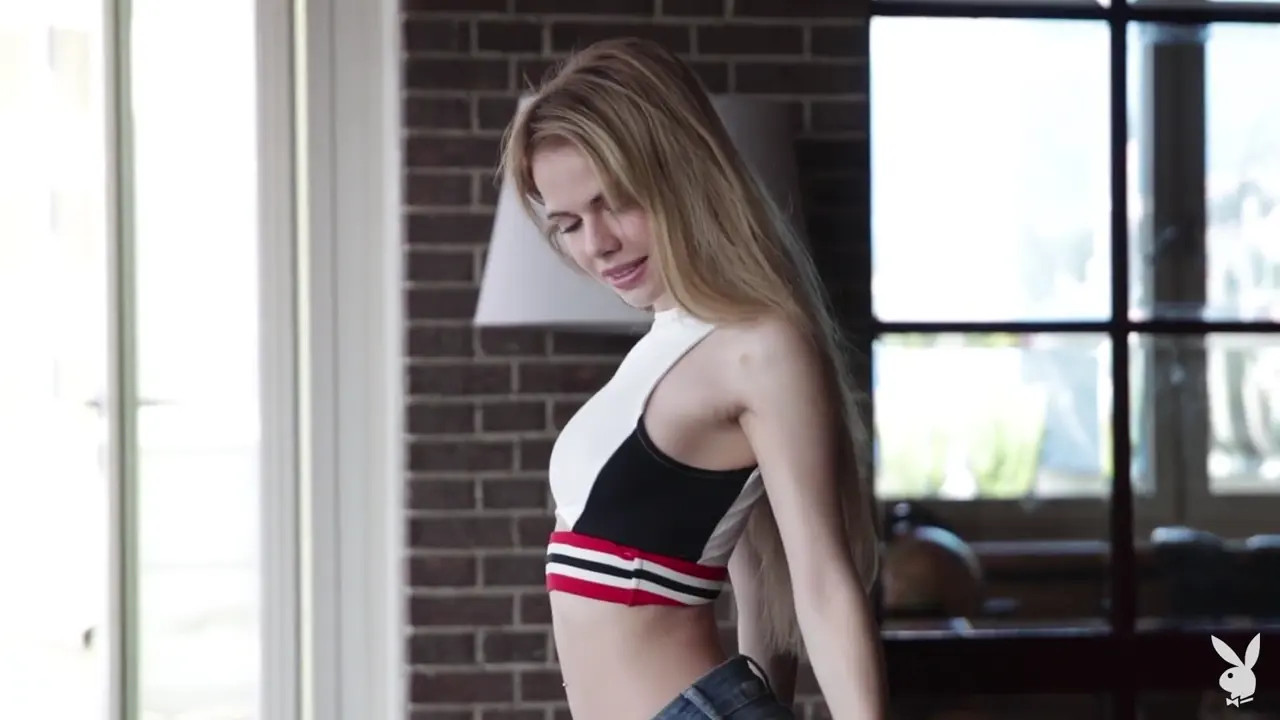 Alexandra Smelova Strips Sensually