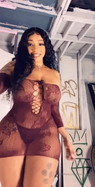 Chelasway In Her Skimpy See Through Outfit