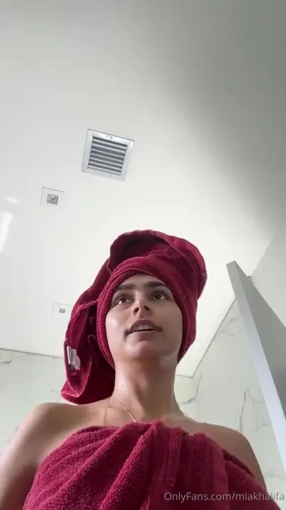 Mia Khalifa Gets Ready After A Shower