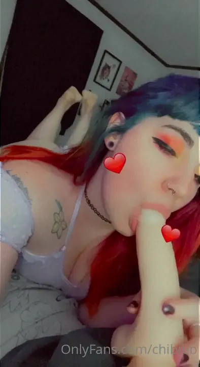 Chibibb Slowly Sucks A Dildo