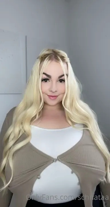 Schnataa's Button Bursts From Her Big Tits