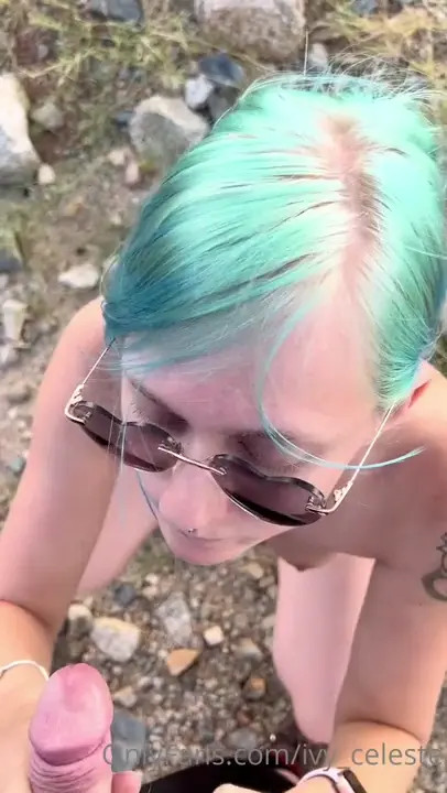 Ivy_Celeste Sucks A Dick Outdoors