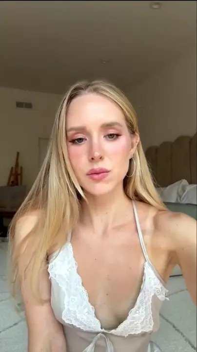 Petite Caroline Zalog Trying On Her Underwear