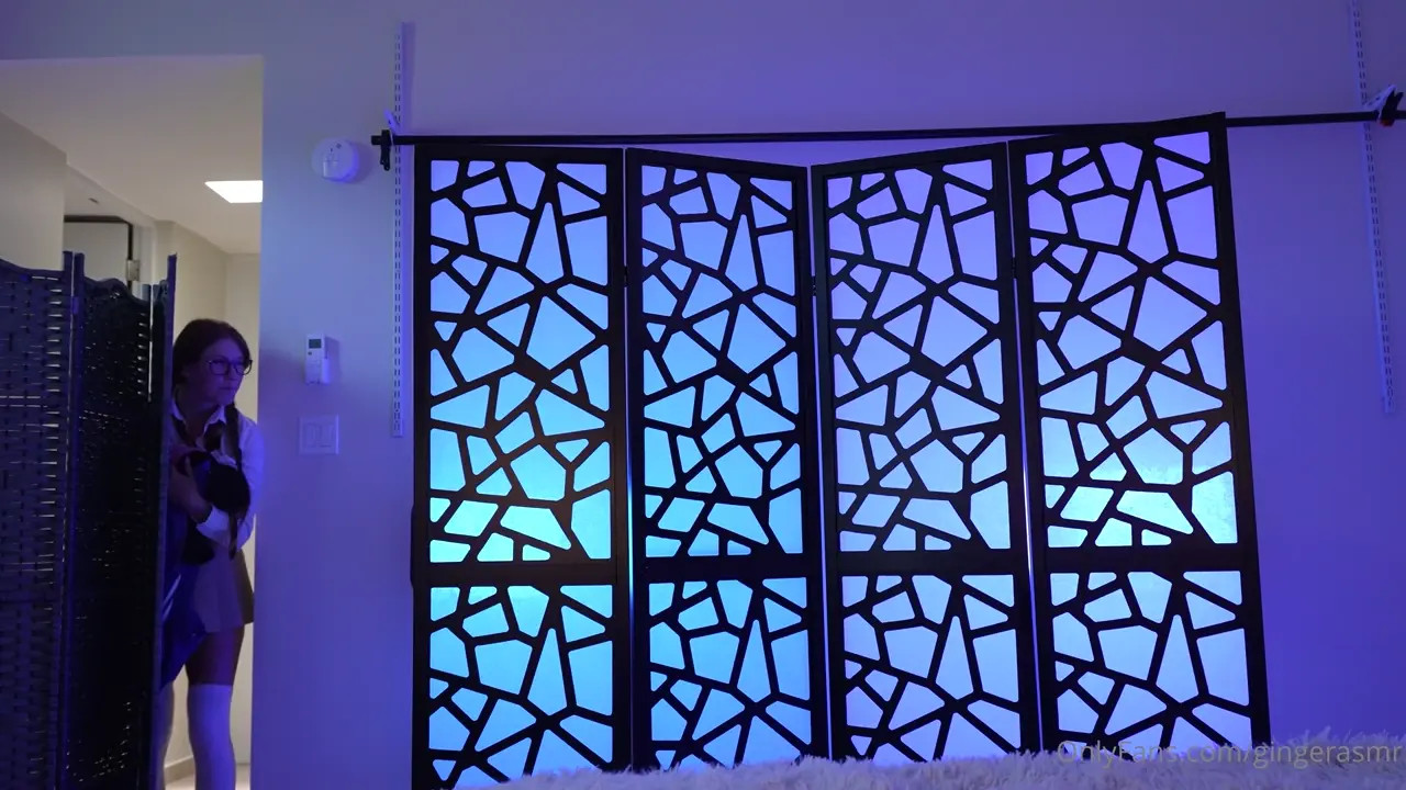 Gingerasmr Flaunts Her Body In Student Uniform