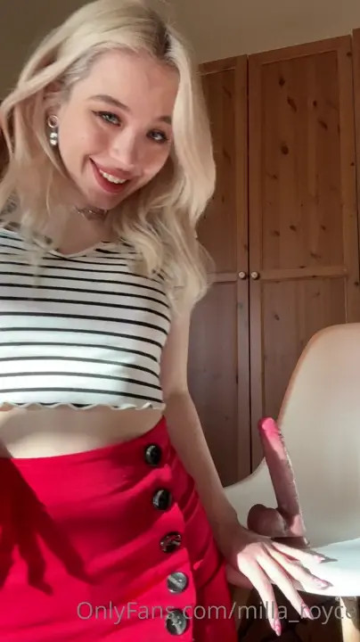 Milla Snake Rides A Dildo On A Chair