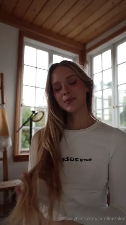 Caroline Zalog Showing Off Her Ass In A G-String