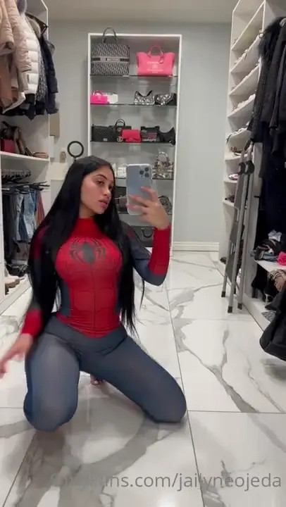 Jailyne Ojeda Puts On Spiderman Costume