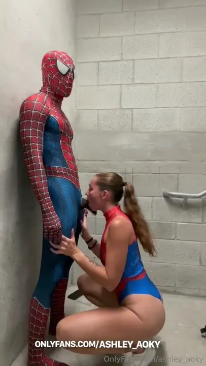 BF & Ashley Aoky Have Sex In Their Spidey Suits - ePornLeak