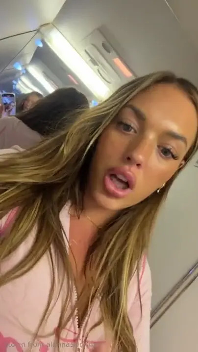 Alannasworldx's Airplane Bathroom Masturbation