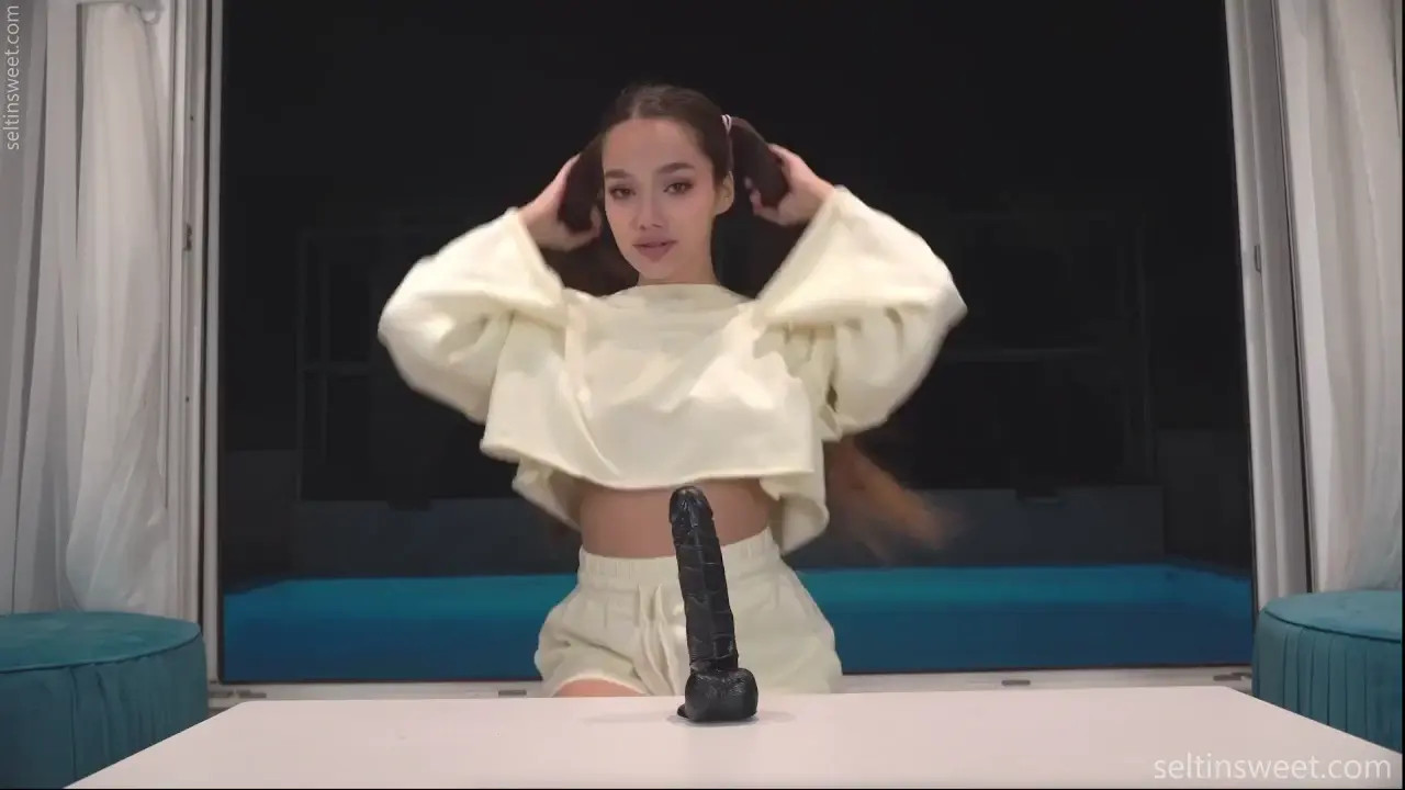 Seltin Sweet Plays With Her Black Dildo