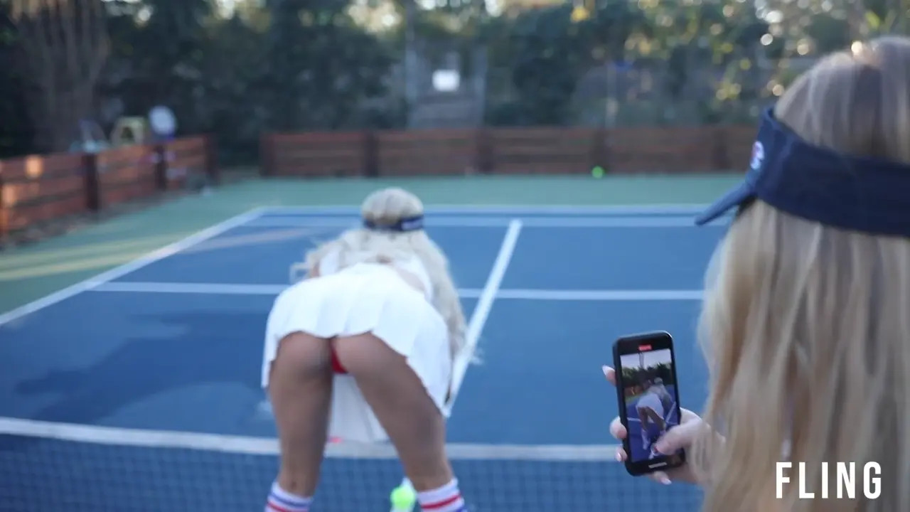 Grace Charis & Friend's Naked Tennis Photoshoot