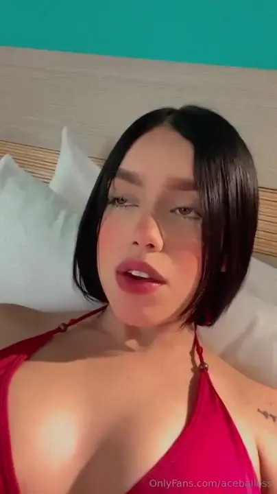 Aceballoss Models Her Red Bikini