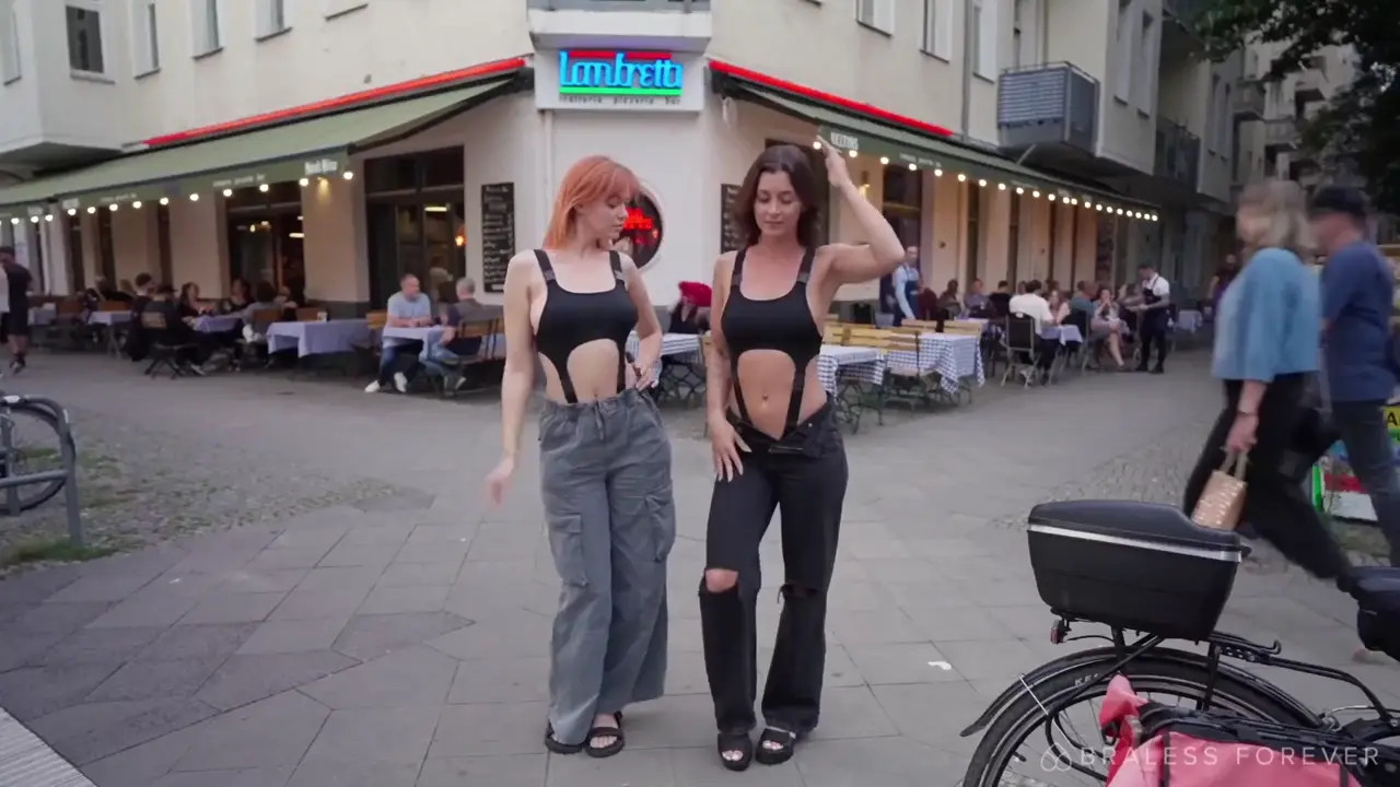 FlashingEmma And Lana Lane Flash Boobs In Public