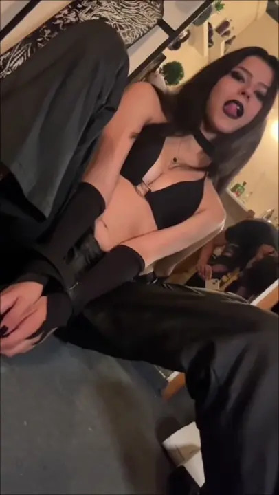 Goth Girl Blackyblack Blows A Cock