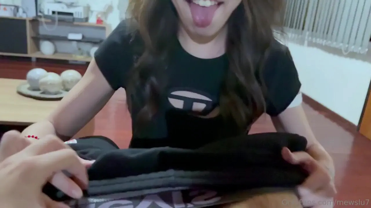 MewSlut Enjoys Cock While Mom Is Away