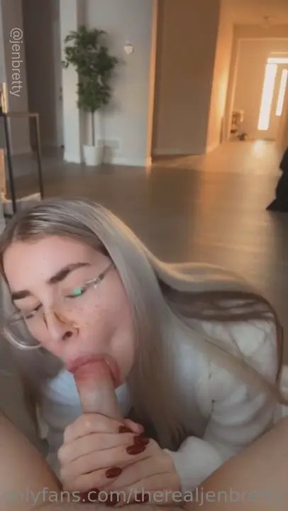 Jen Brett’s Intense Blowjob Session
