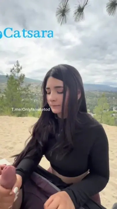 Catsara Gets A Mouth Cumshot In The Mountains