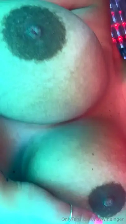 Kaywineinger Pinches Her Nipple