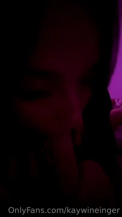 Kaywineinger Blows A Dildo In The Dark