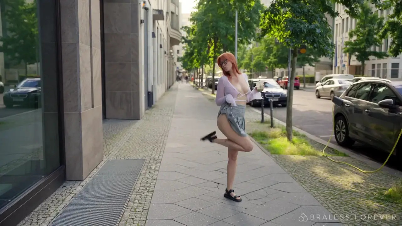 Lana Lane Strips Herself Naked Outside