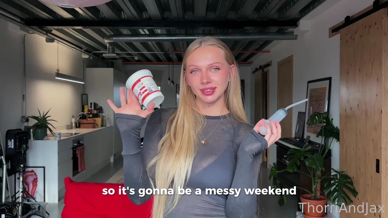 Thorri Creams Her Ass And Gets It Rammed