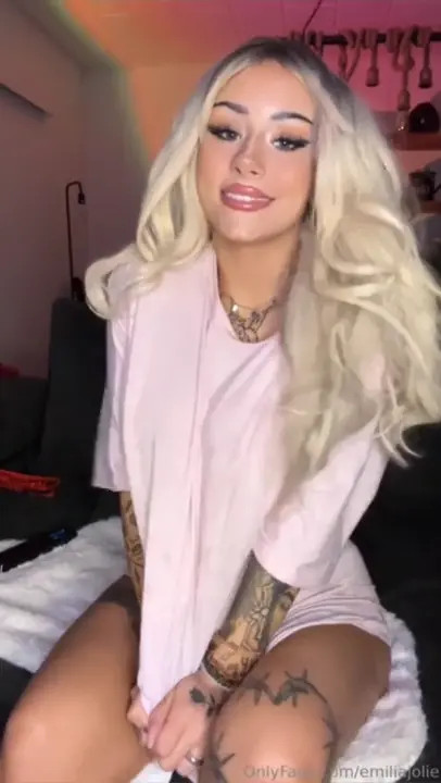 Emilia Jolie Strips To Show Her Big Tits