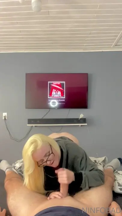 Nerdy NinfoBad Enjoys A Hard Cock On The Bed - ePornLeak