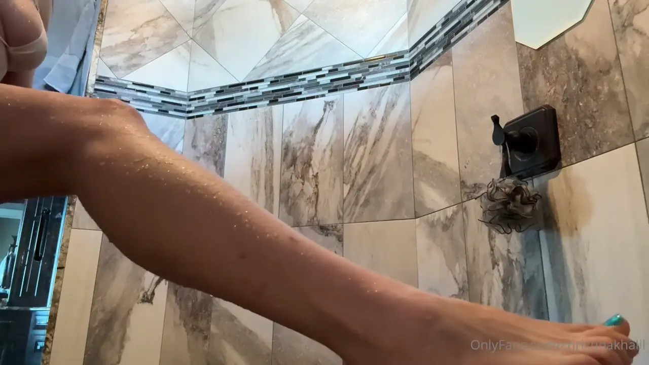Christina Khalil’s Shower C String Tease