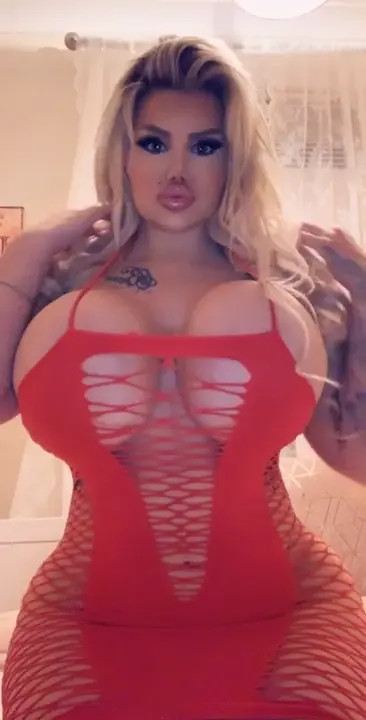 Candy Charms Seduces In Her Red Dress