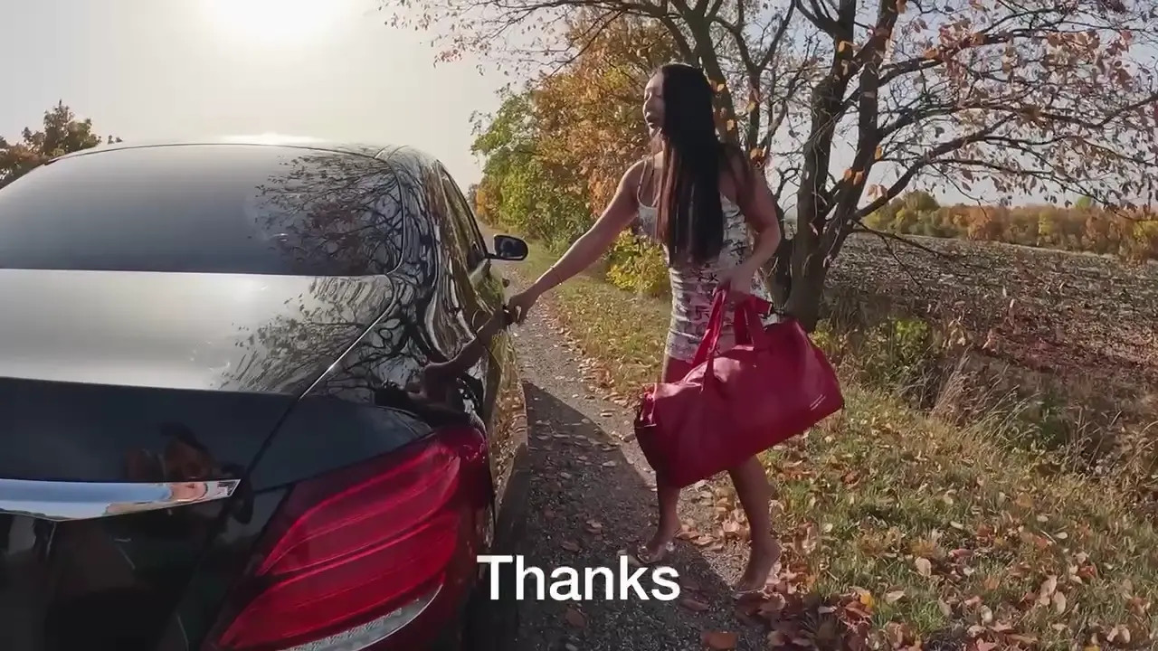 Hitchhiker Ayumi Anime Gets Nailed In The Car