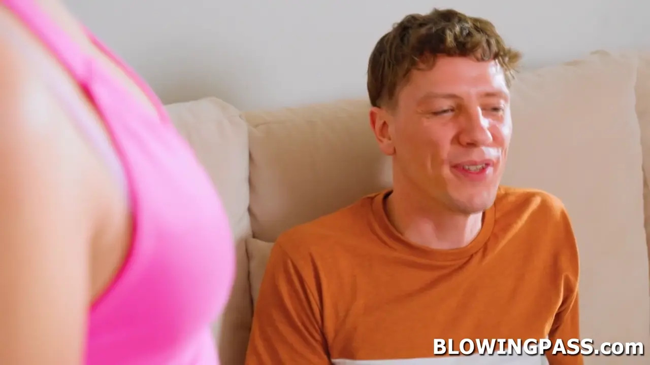 Angel Gostosa Blows Her Stepbrother's Cock