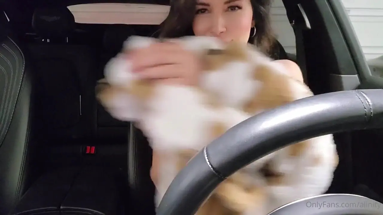 Alinity Strips And Exposes Tits In The Car