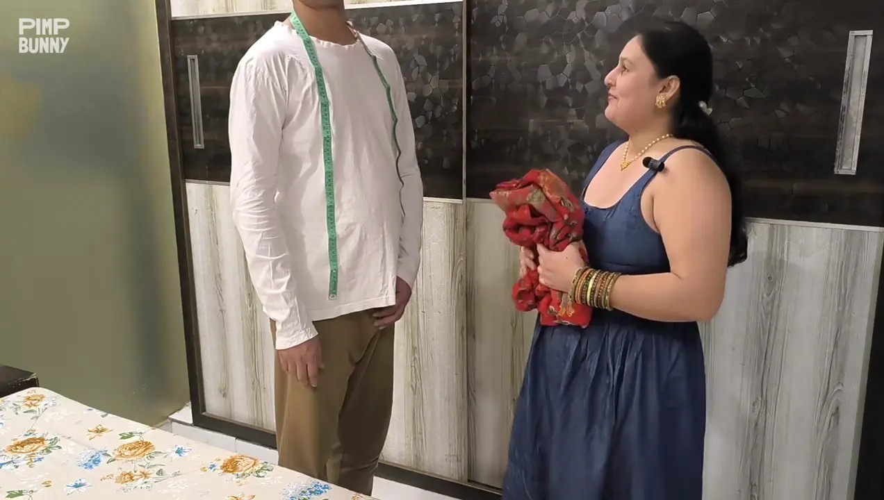 Tailor Bangs Pujaprem After Taking Her Measurements